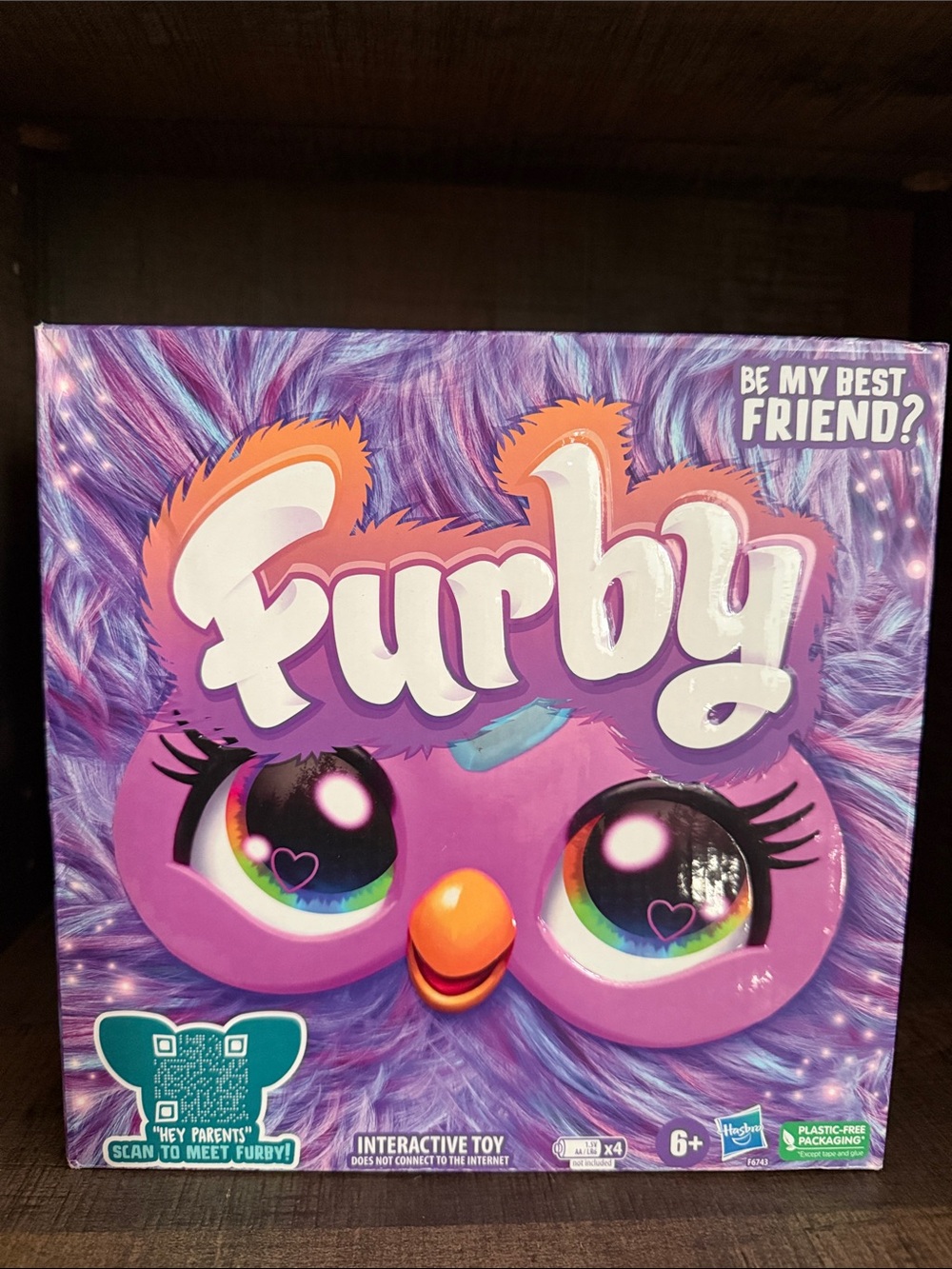 NEW IN BOX Furby Purple Interactive Plush 2023 Hasbro F6743 6+ Toy